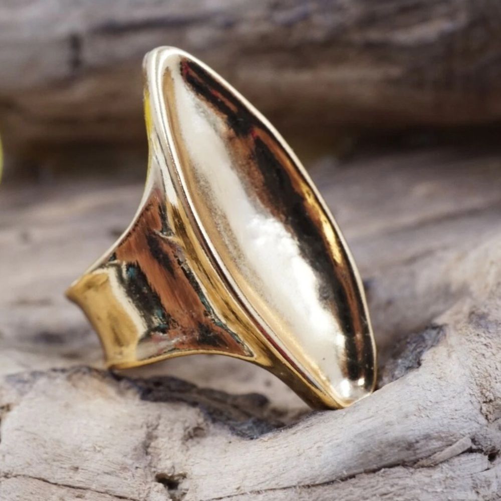 Gold Statement Ring Size 7.5